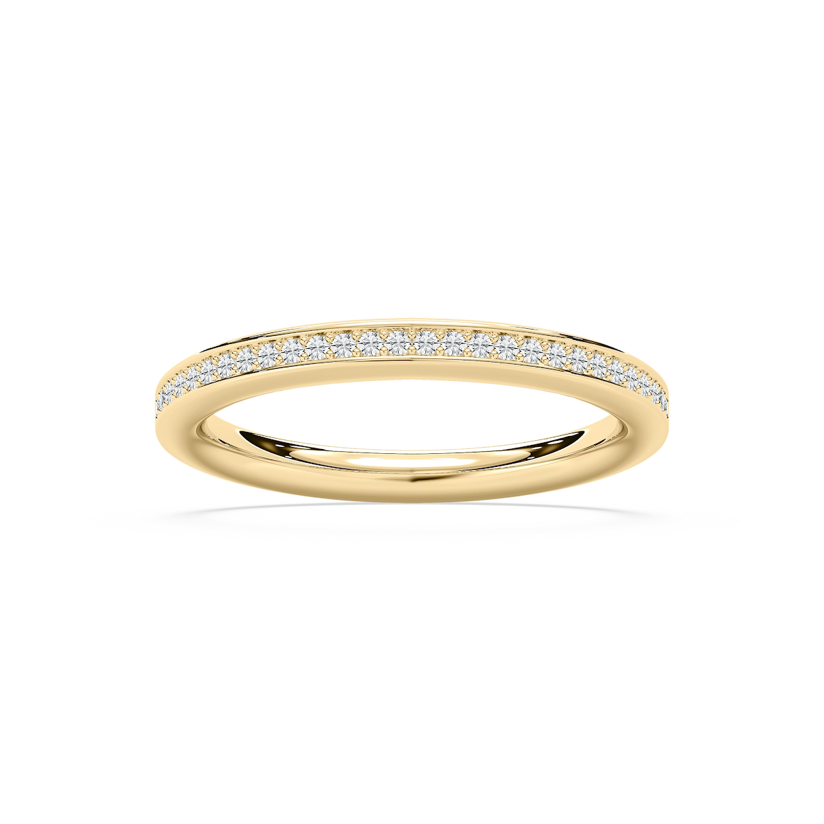 Aislinn 1/8 ctw Round Lab Grown Diamond Channel Set Stackable Band