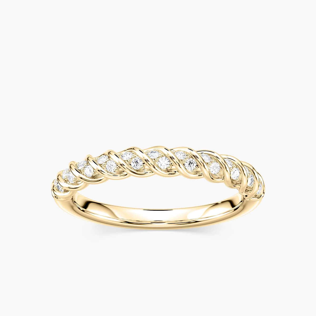 Stormi 1/6 ctw Round Lab Grown Diamond Twist Wedding Band