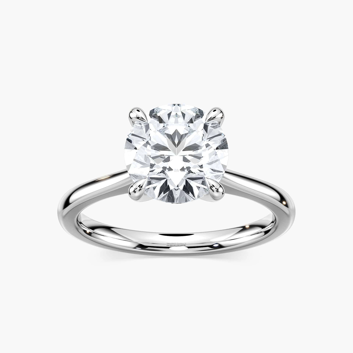 Dior Lab Grown Diamond Cathedral Claw Prong Solitaire Engagement Ring