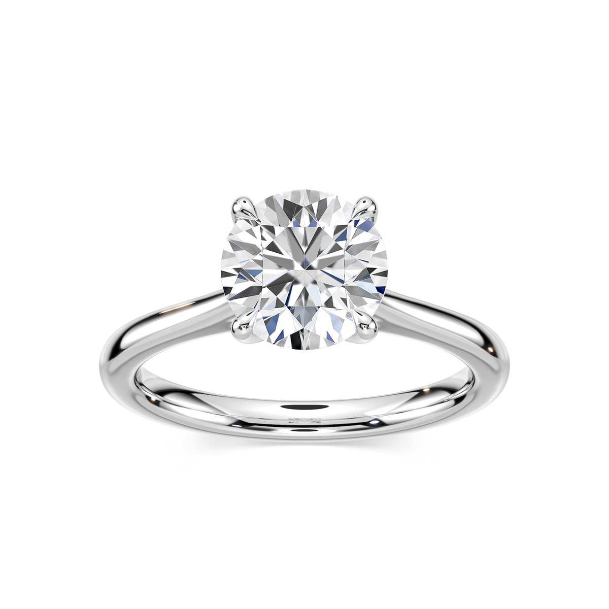 Marie Solitaire Stackable Engagement Ring with 2.67ct in 18K White Gold