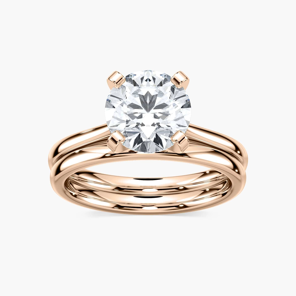 Dior Lab Grown Diamond Cathedral Solitaire Wedding Set