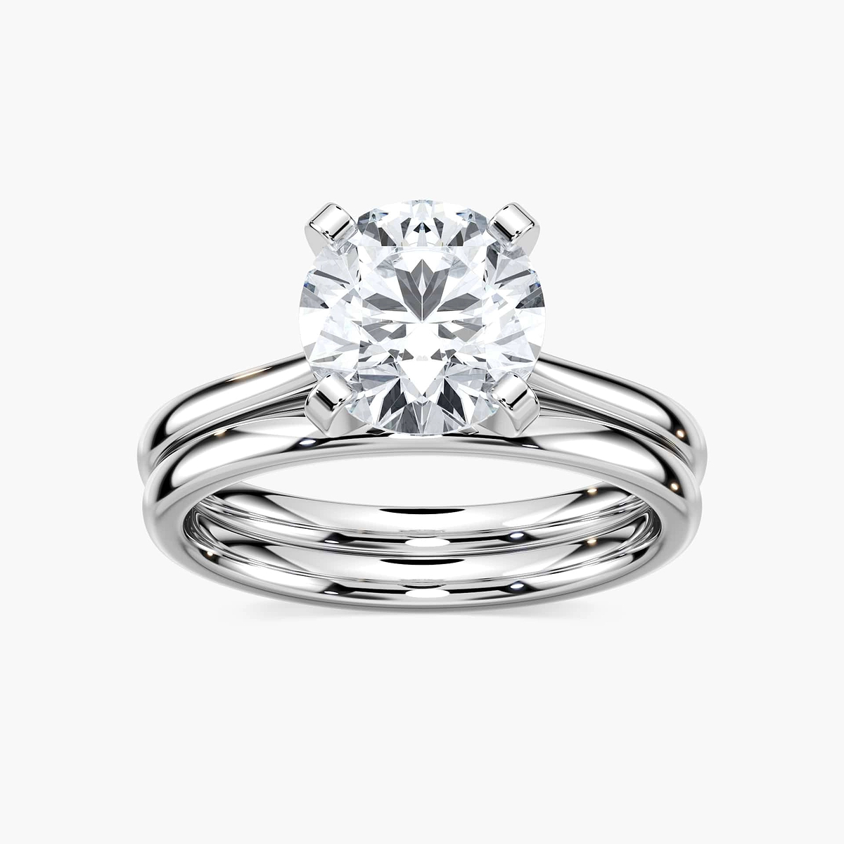 Dior Lab Grown Diamond Cathedral Solitaire Wedding Set