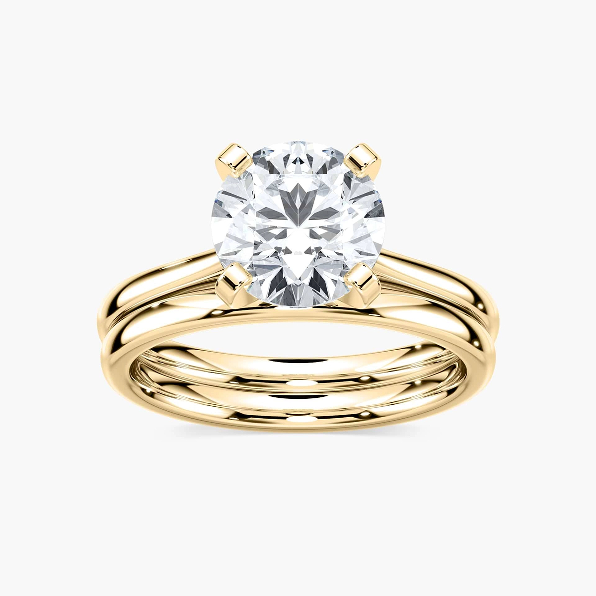 Dior Lab Grown Diamond Cathedral Solitaire Wedding Set