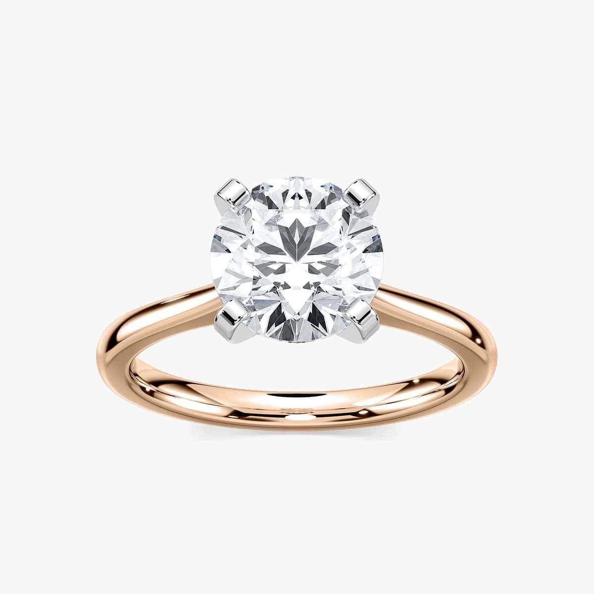 Dior Lab Grown Diamond Cathedral Stackable Solitaire Engagement Ring