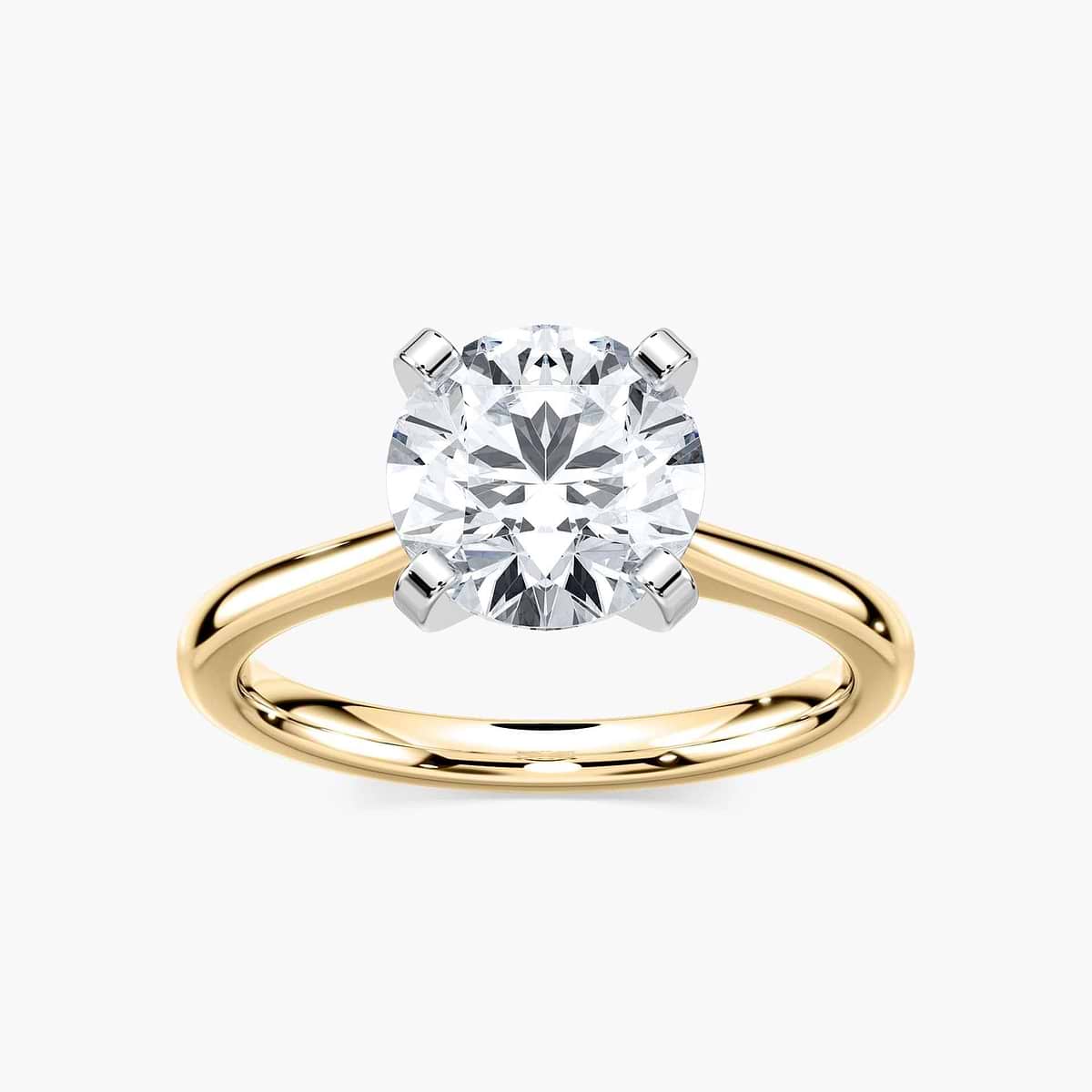 Dior Lab Grown Diamond Cathedral Stackable Solitaire Engagement Ring