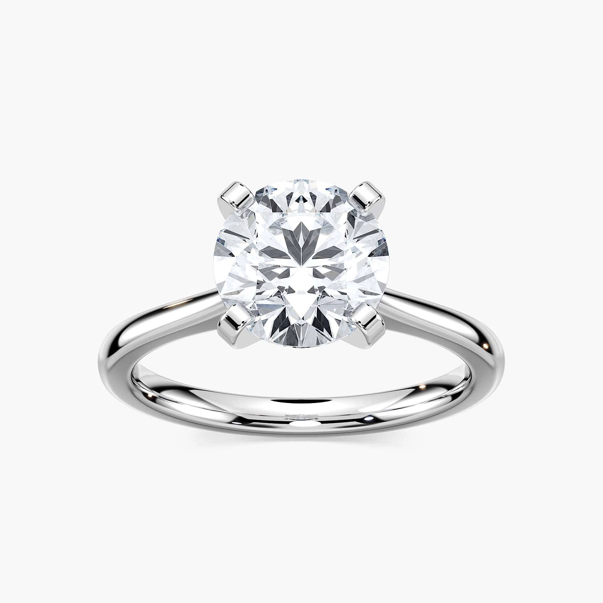Dior Lab Grown Diamond Cathedral Stackable Solitaire Engagement Ring