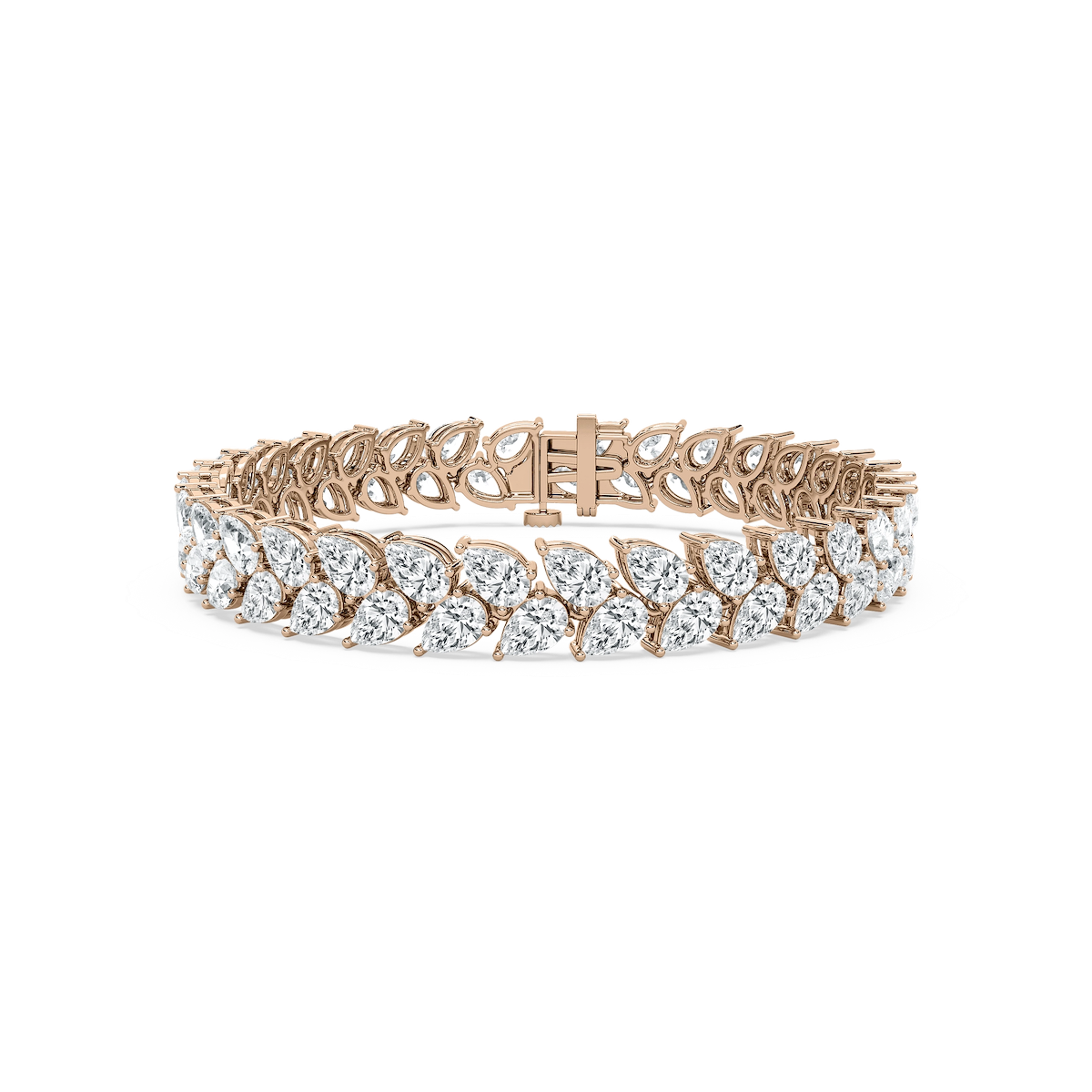 18 ⁵⁄₈ ctw Pear Lab Grown Diamond Double Row Bracelet  - 7 Inches