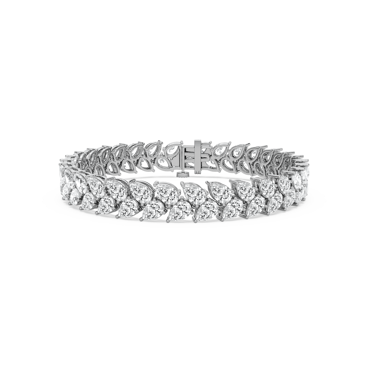 18 ⁵⁄₈ ctw Pear Lab Grown Diamond Double Row Bracelet  - 7 Inches