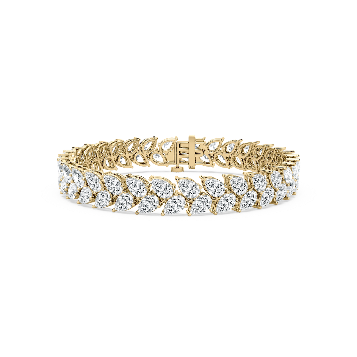 18 ⁵⁄₈ ctw Pear Lab Grown Diamond Double Row Bracelet  - 7 Inches