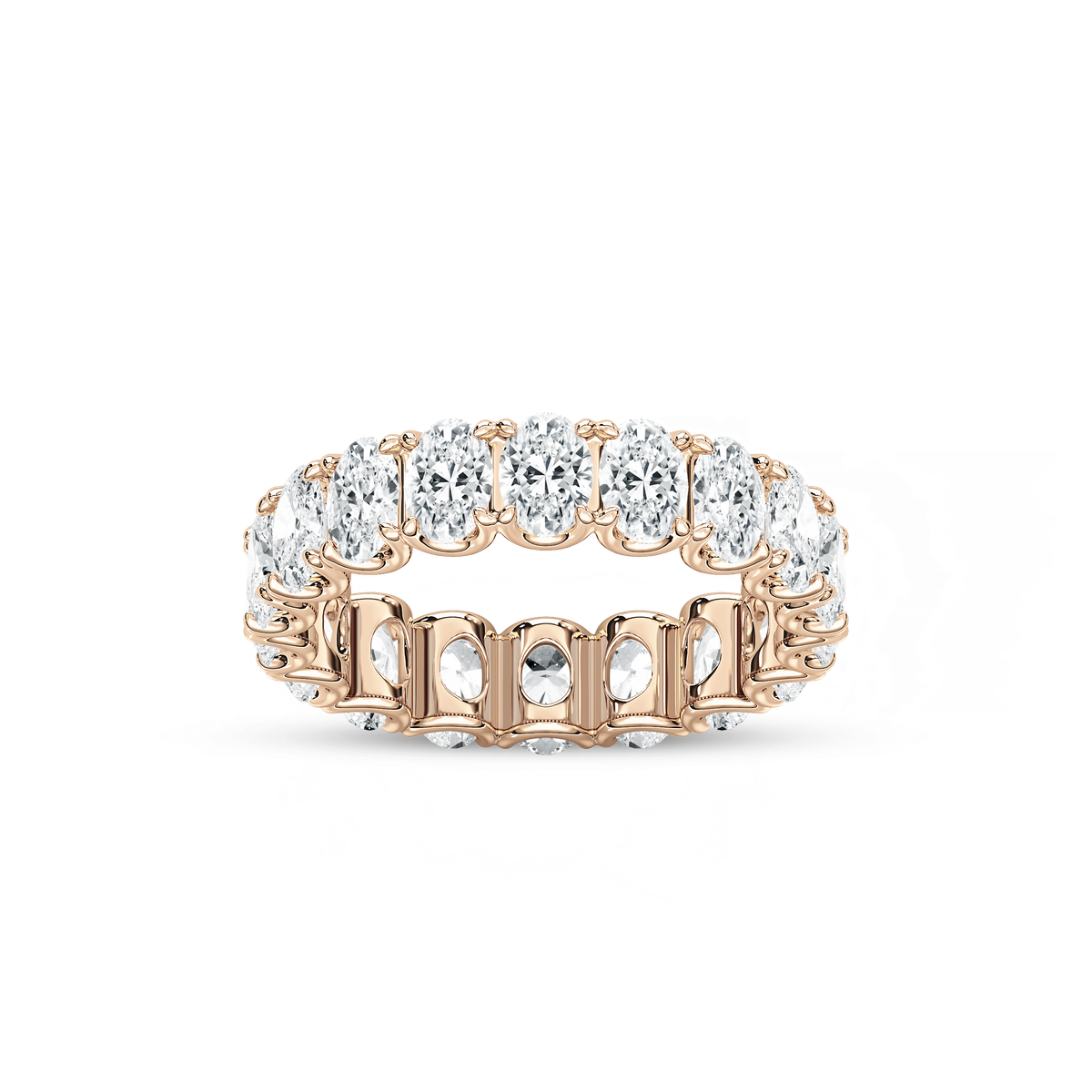 Christina Oval Lab Grown Diamond U Prong Eternity Band