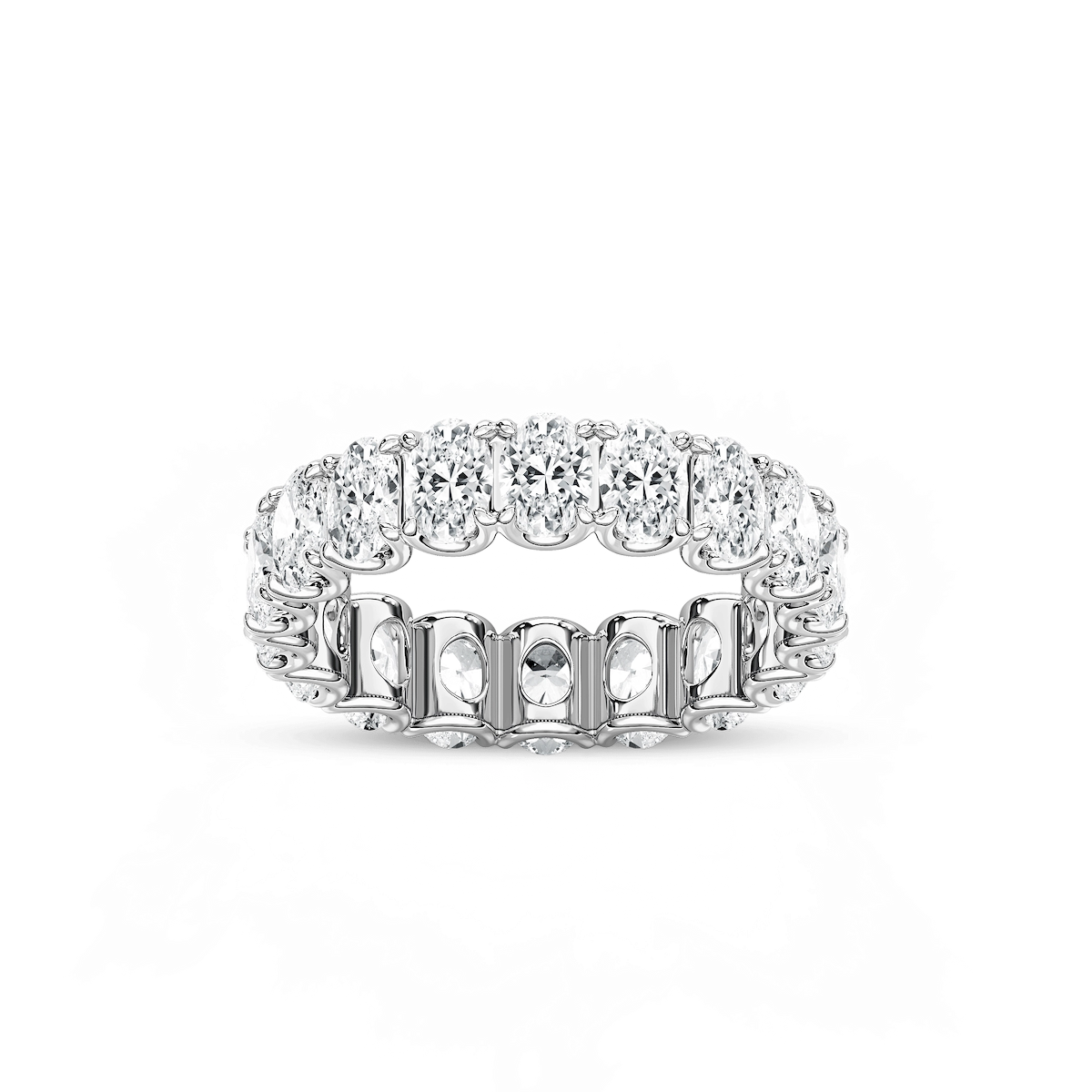 Armani Oval Lab Grown Diamond U Prong Eternity Band