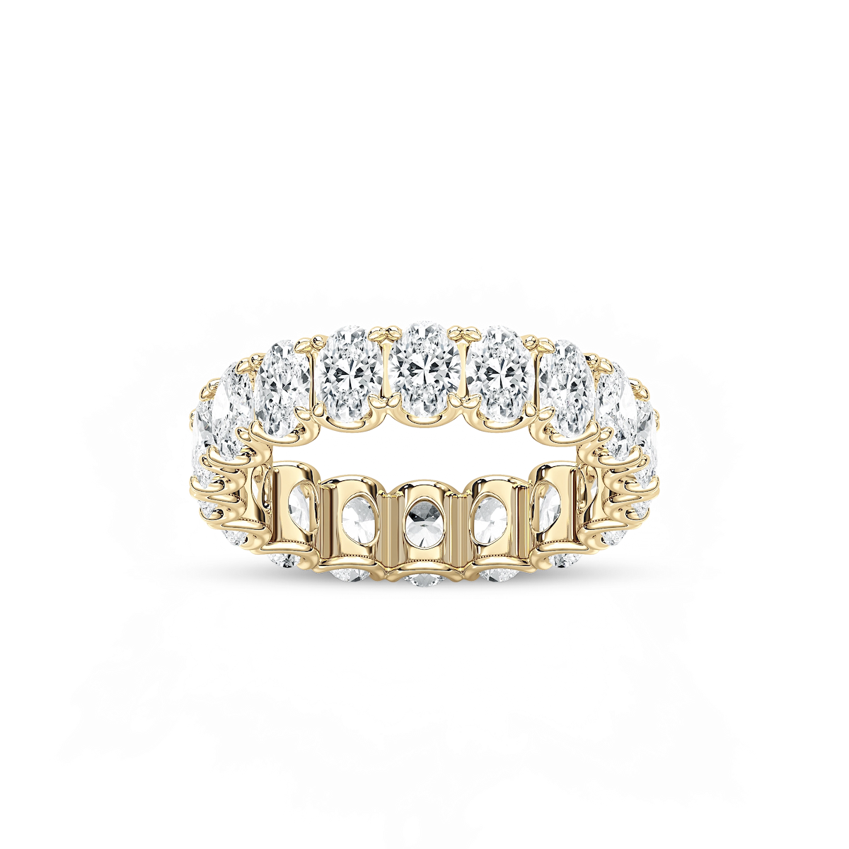 Armani Oval Lab Grown Diamond U Prong Eternity Band