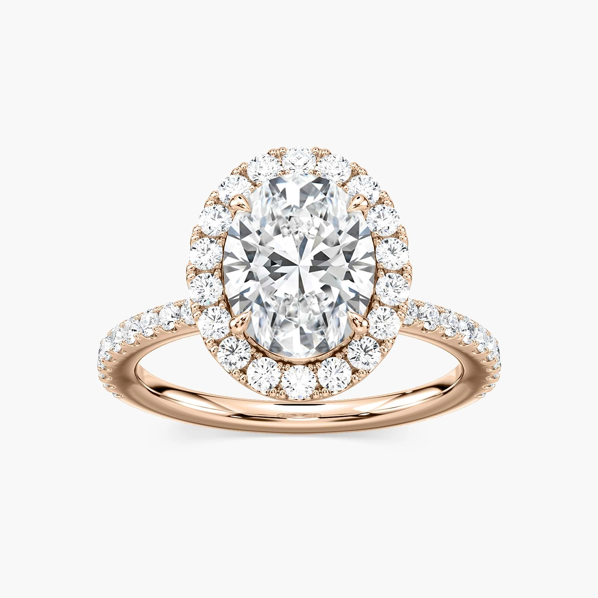 Hannah Oval Lab Grown Diamond Dream Halo Engagement Ring