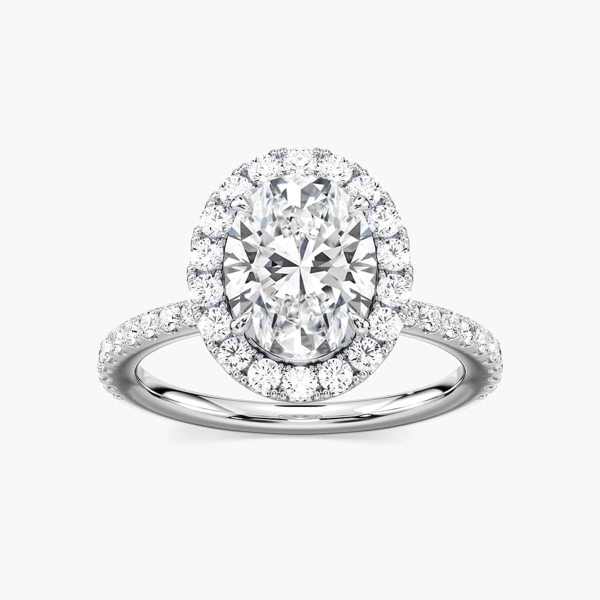 Hannah Oval Lab Grown Diamond Dream Halo Engagement Ring