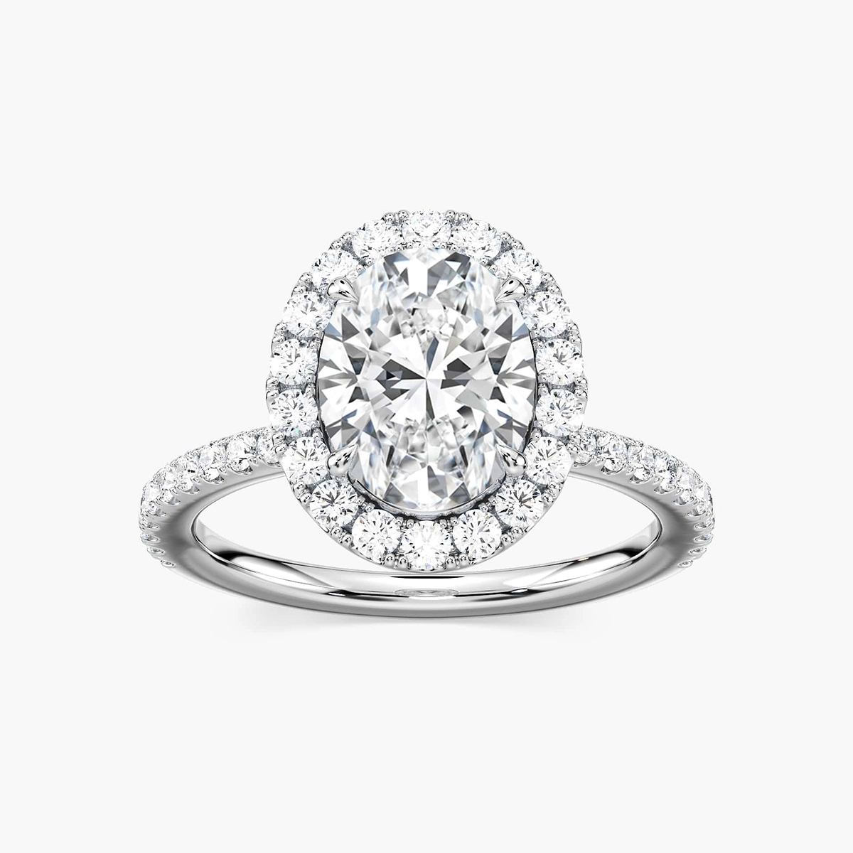 Hannah Oval Lab Grown Diamond Dream Halo Engagement Ring