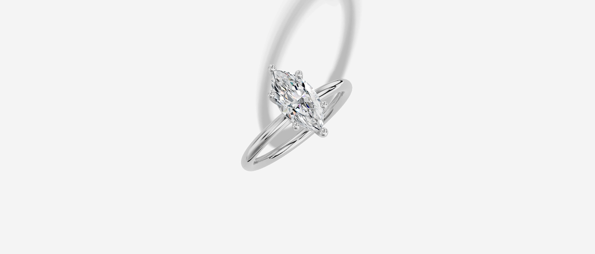 1.00 ctw Marquise Cut Labgrown Diamond Standard Classic 6 Prong Engagement Ring in 14K Gold