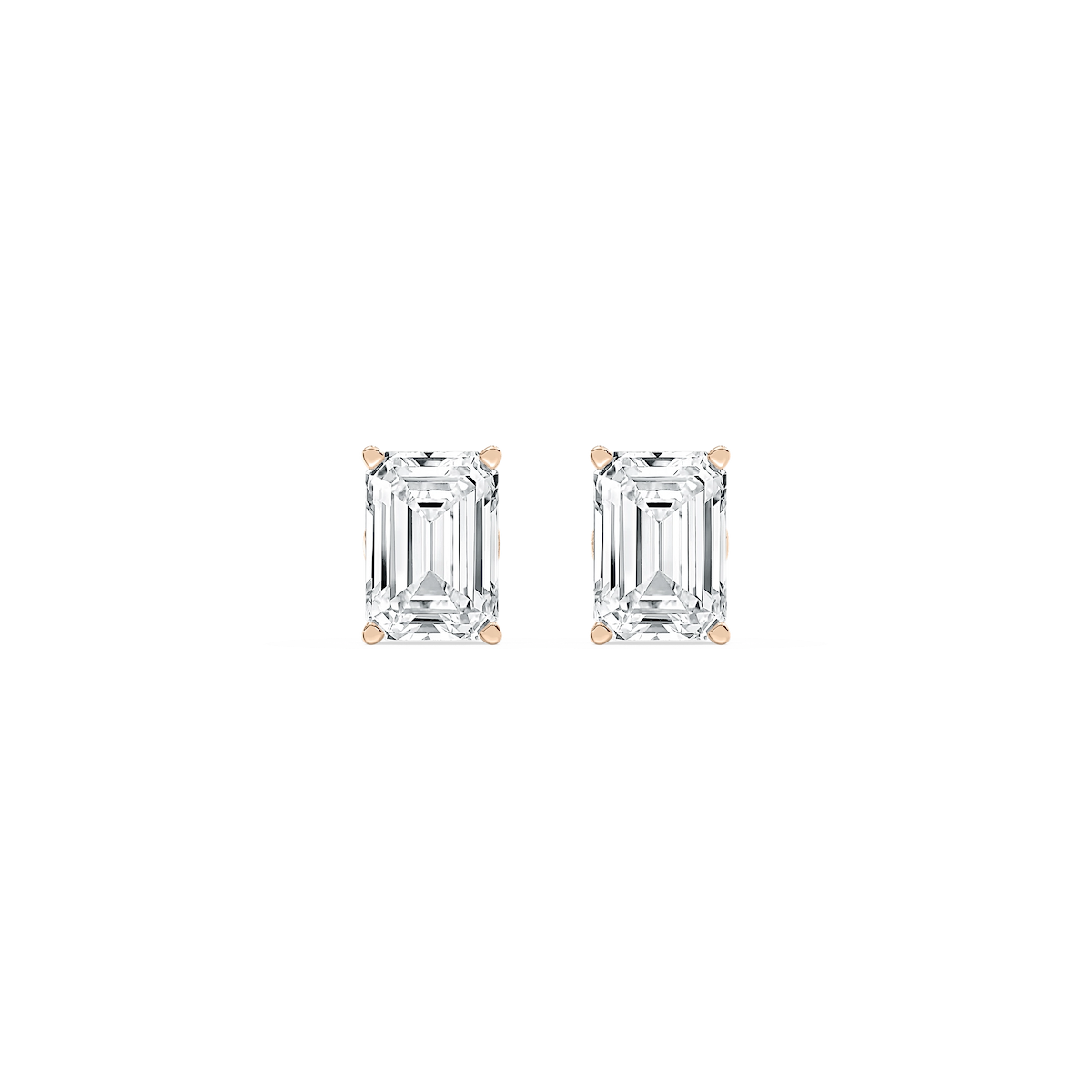Emerald Lab Grown Diamond Filigree Scroll Stud Earrings