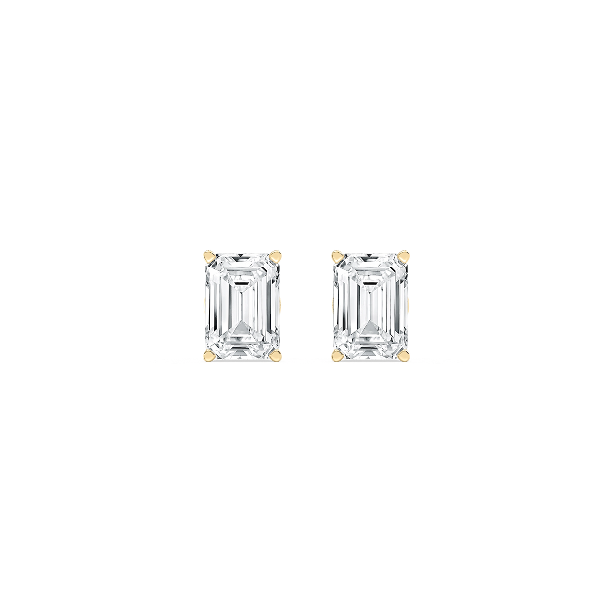 Emerald Lab Grown Diamond Filigree Scroll Stud Earrings