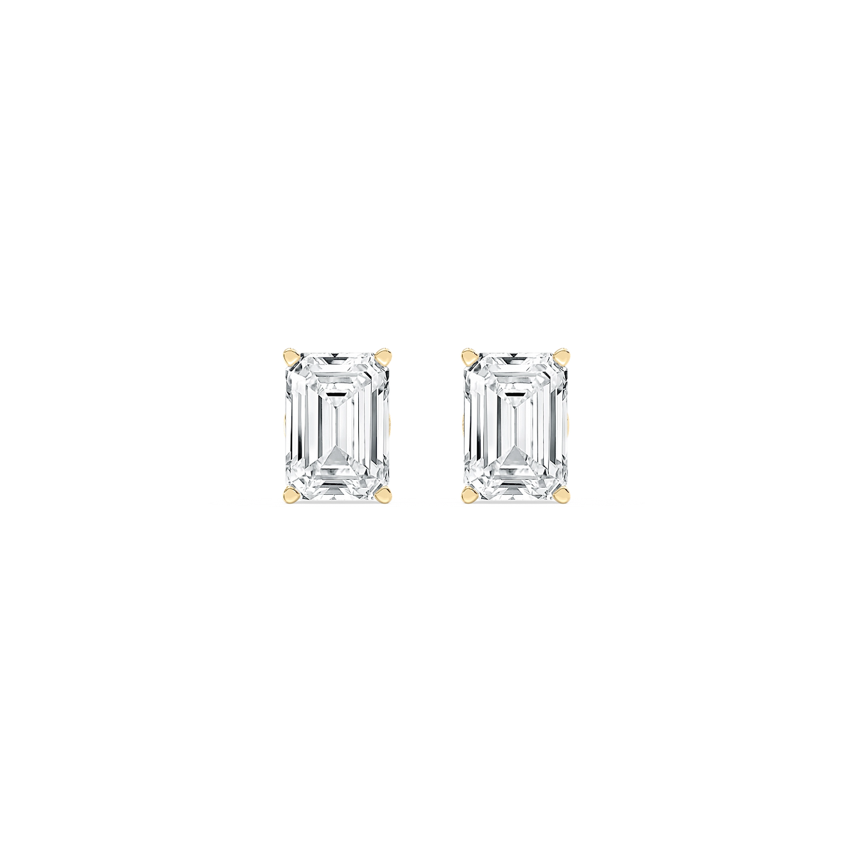 Emerald Lab Grown Diamond Filigree Scroll Stud Earrings