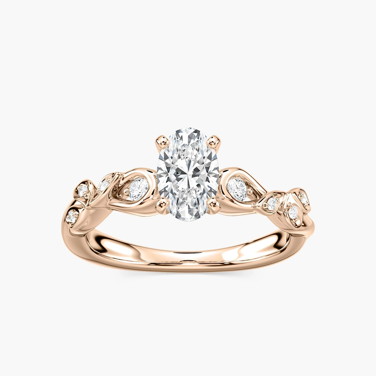 Eden Lab Grown Diamond Vine Side Stone Engagement Ring