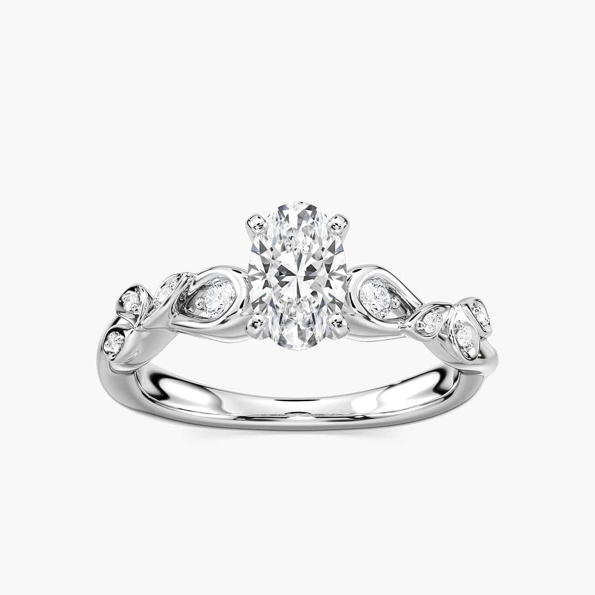 Eden Lab Grown Diamond Vine Side Stone Engagement Ring