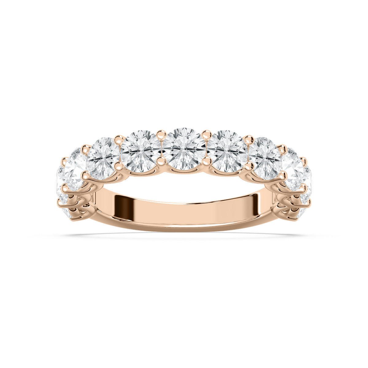 Chorus 2 ⅓ ctw Round Lab Grown Diamond Eleven Stone U Prong Anniversary Band