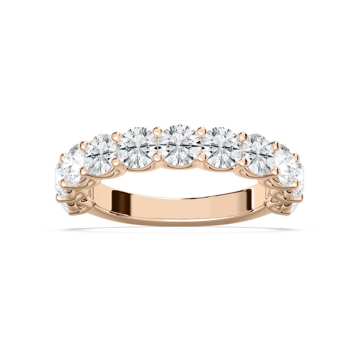 Chorus 2 ⅓ ctw Round Lab Grown Diamond Eleven Stone U Prong Anniversary Band