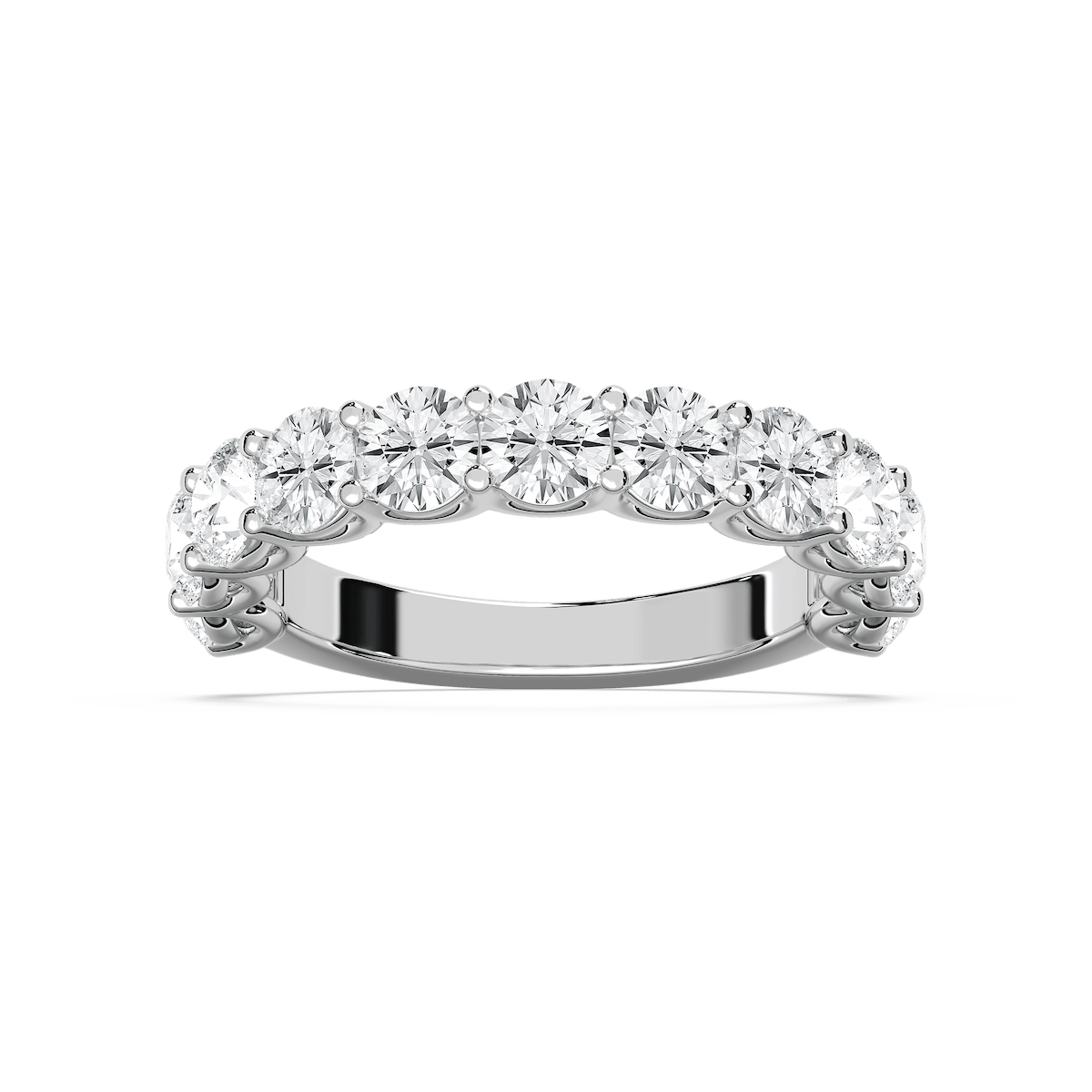 Chorus 2 ⅓ ctw Round Lab Grown Diamond Eleven Stone U Prong Anniversary Band
