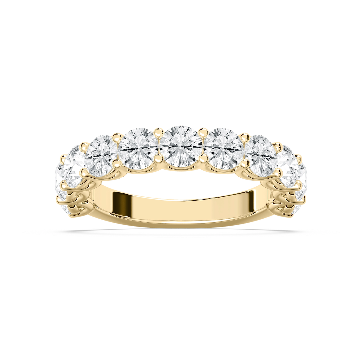 Chorus 2 ⅓ ctw Round Lab Grown Diamond Eleven Stone U Prong Anniversary Band