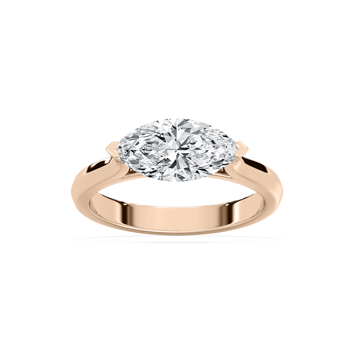 Elysia 2 ctw Marquise Lab Grown Diamond East West Solitaire Engagement Ring