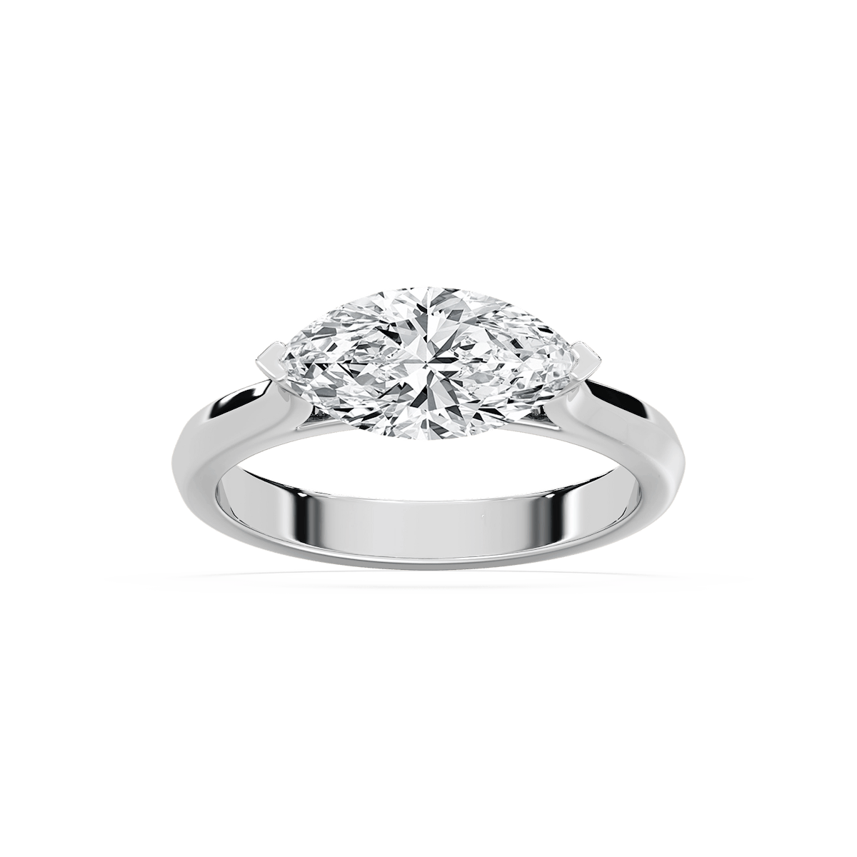 Elysia 2 ctw Marquise Lab Grown Diamond East West Solitaire Engagement Ring