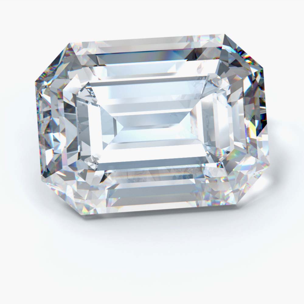 2.04 Carat Emerald Shaped, Ideal Cut, D Color, VVS2 Clarity, IGI Certified Lab Grown Diamond
