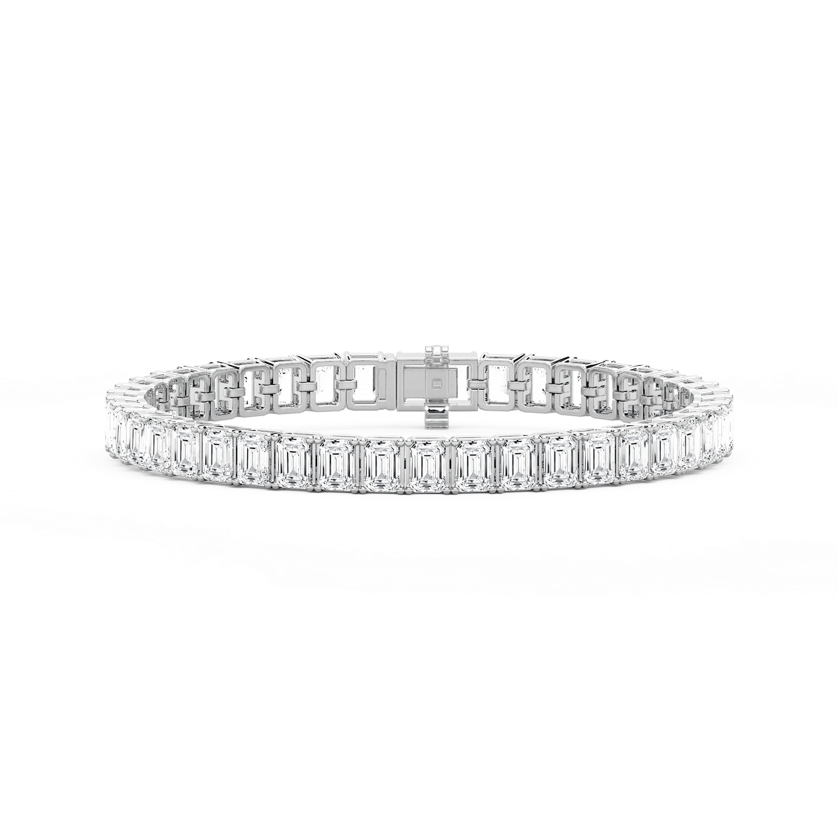 21 ctw Emerald Lab Grown Diamond Classic Tennis Bracelet  - 7 Inches