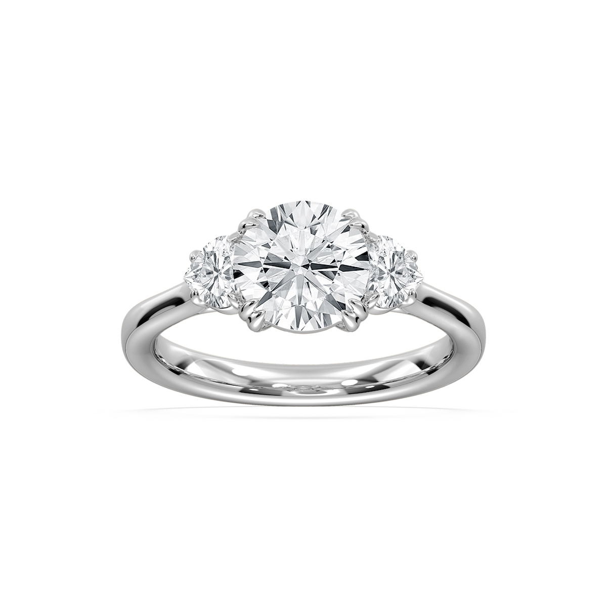 Francesca 2 ¹⁄₄ ctw Round Lab Grown Diamond Double Prong Three Stone Engagement Ring