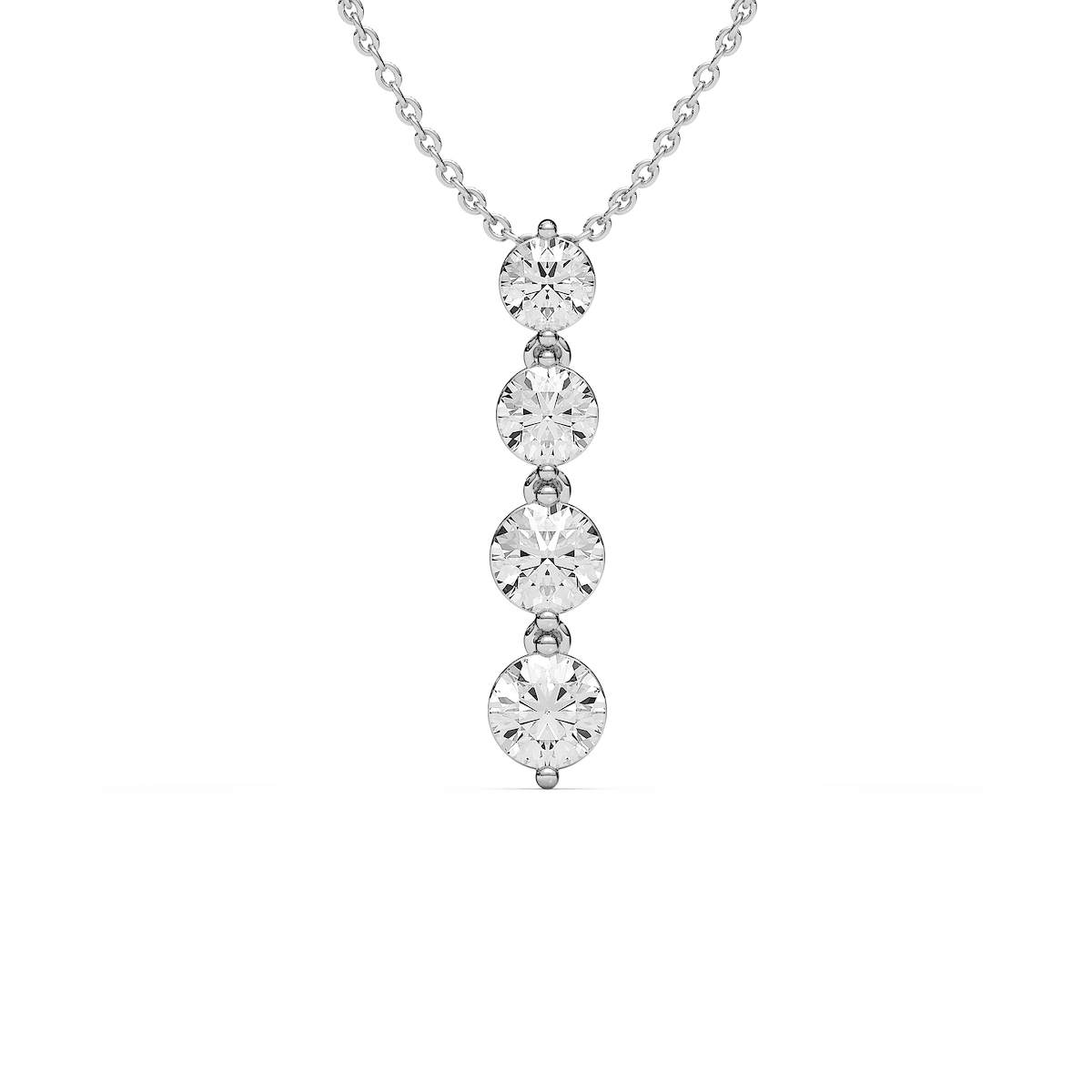 2 ⅙ ctw Round Lab Grown Diamond Eternal Journey Pendant  - 18 Inches