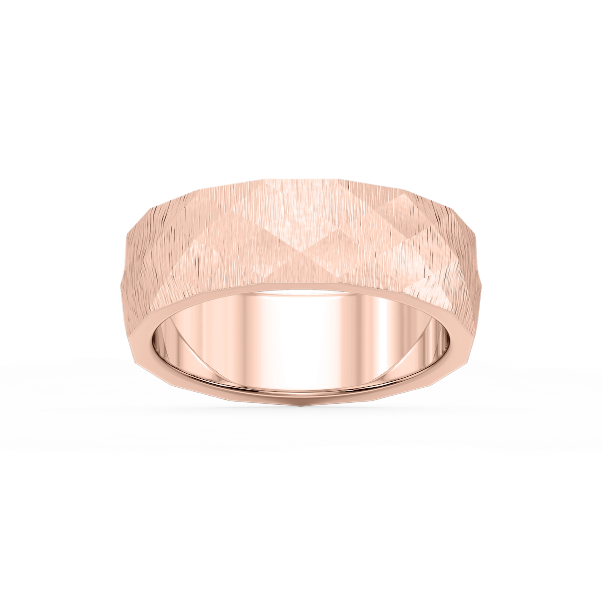Falcon 6.00mm Faceted Plain Metal Band