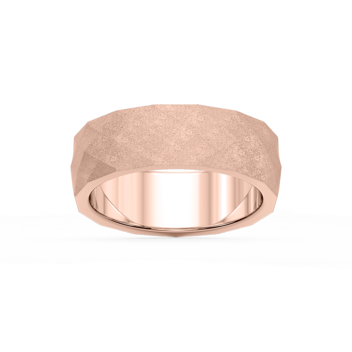 Falcon 6.00mm Faceted Plain Metal Band