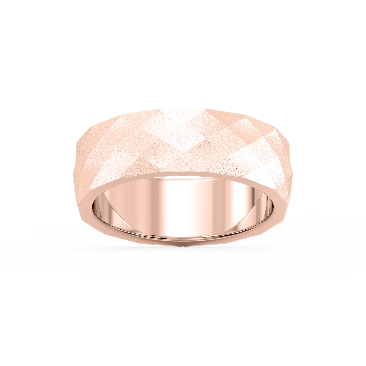 Falcon 6.00mm Faceted Plain Metal Band