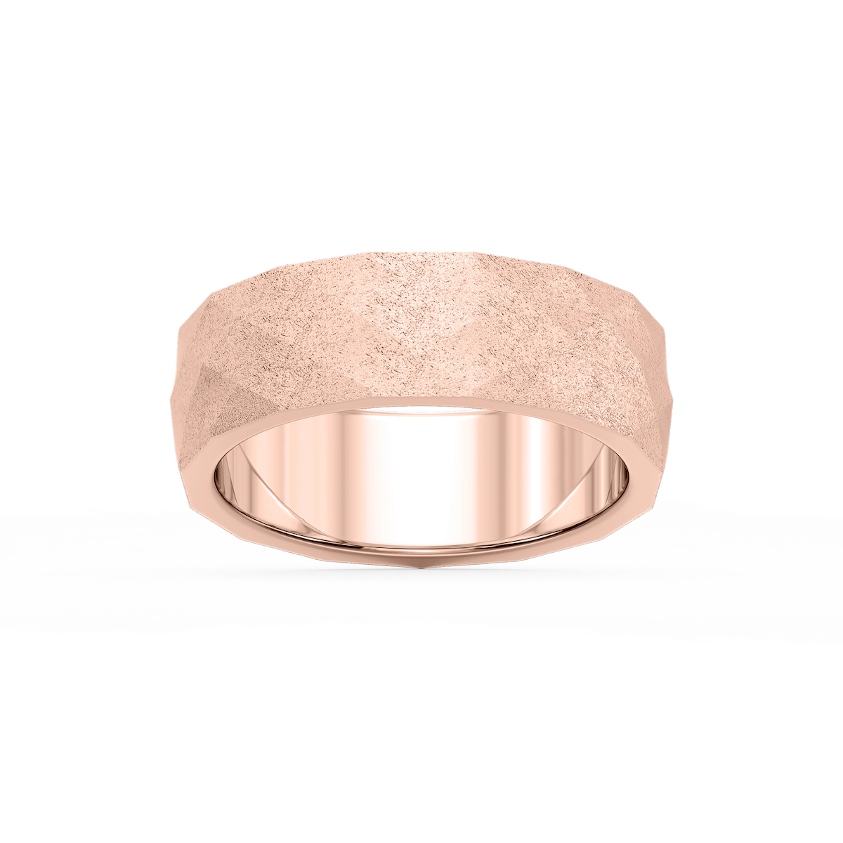 Falcon 6.00mm Faceted Plain Metal Band