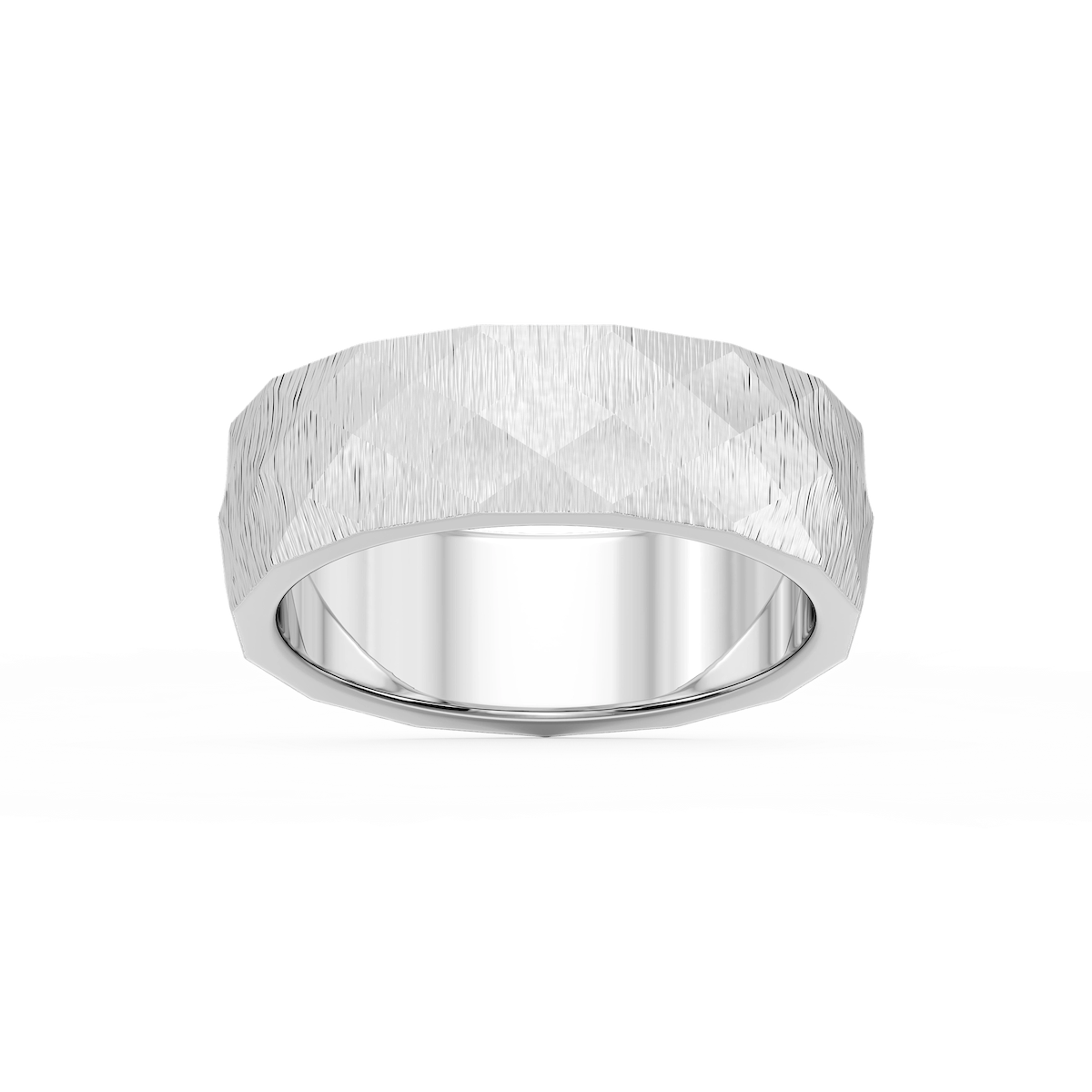 Falcon 6.00mm Faceted Plain Metal Band