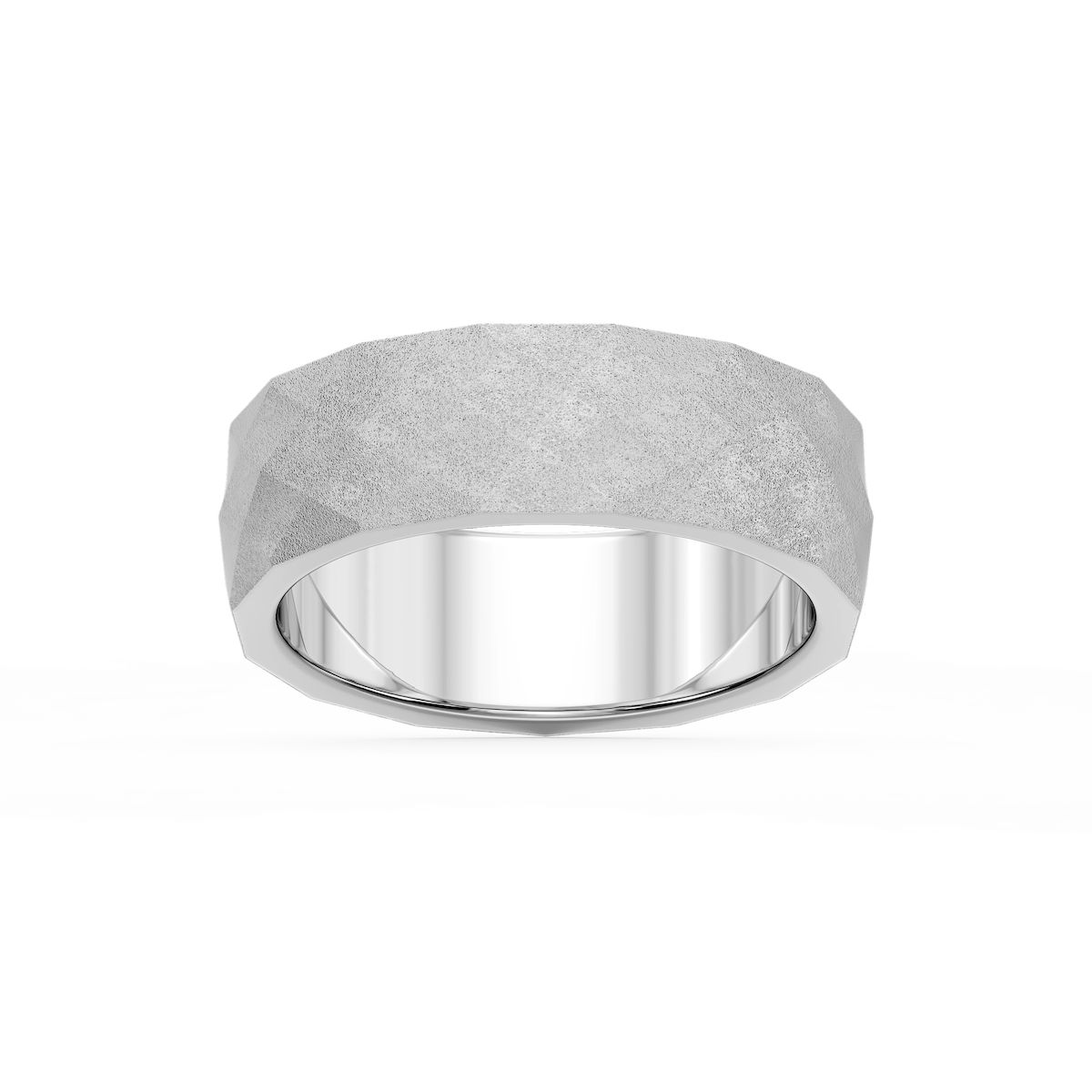 Falcon 6.00mm Faceted Plain Metal Band