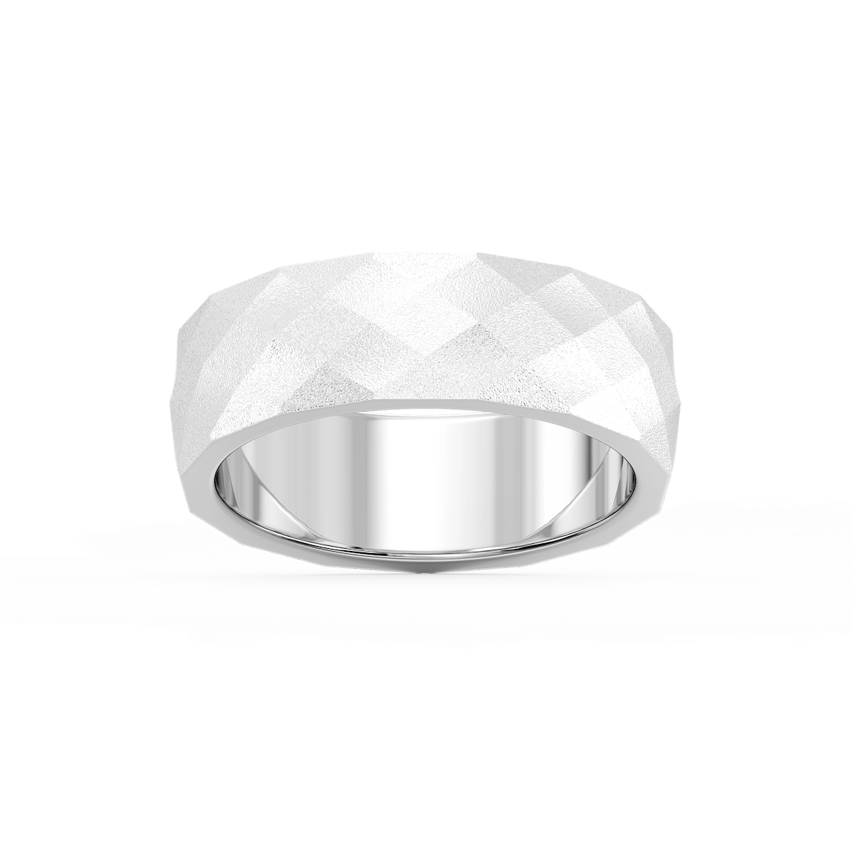 Falcon 6.00mm Faceted Plain Metal Band