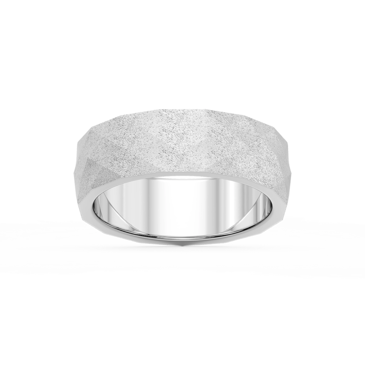 Falcon 6.00mm Faceted Plain Metal Band