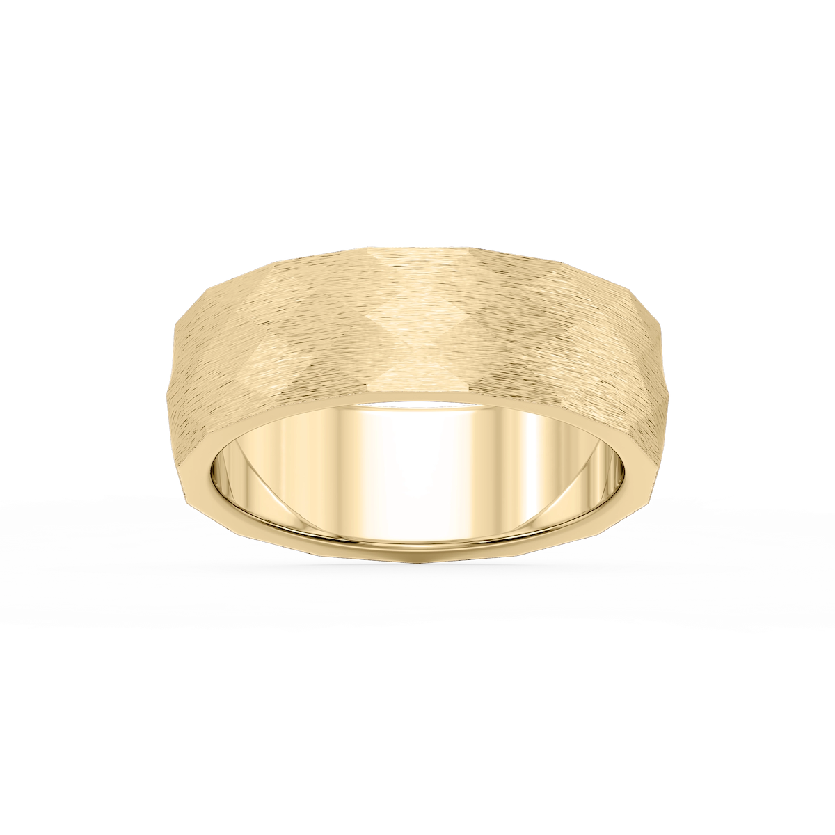 Falcon 6.00mm Faceted Plain Metal Band
