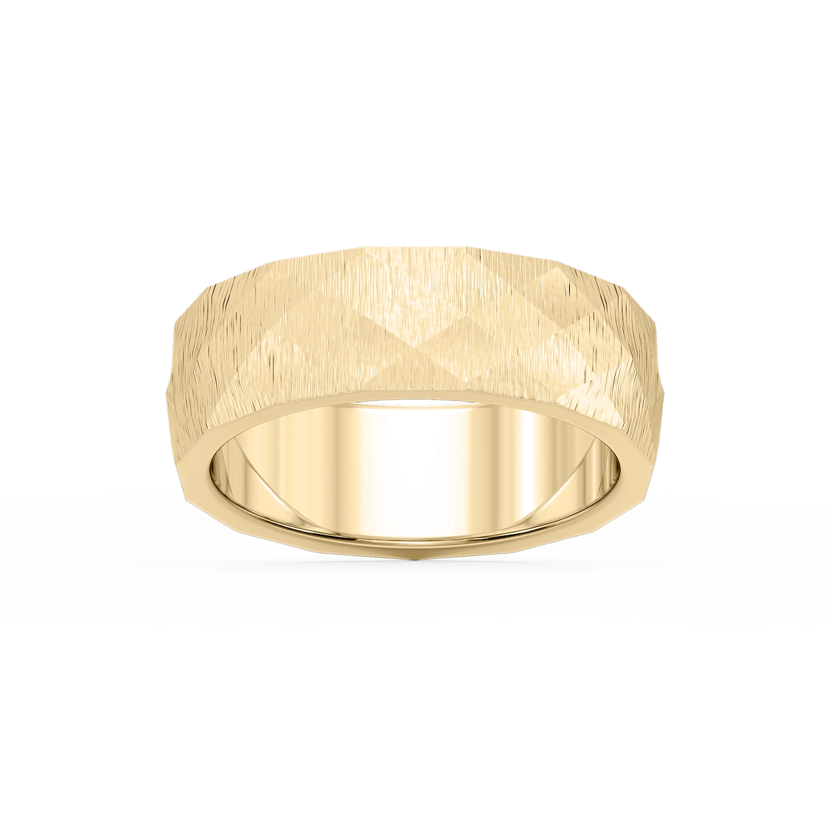 Falcon 6.00mm Faceted Plain Metal Band