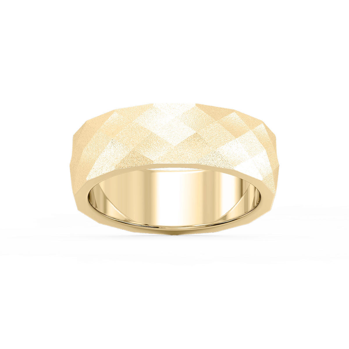Falcon 6.00mm Faceted Plain Metal Band