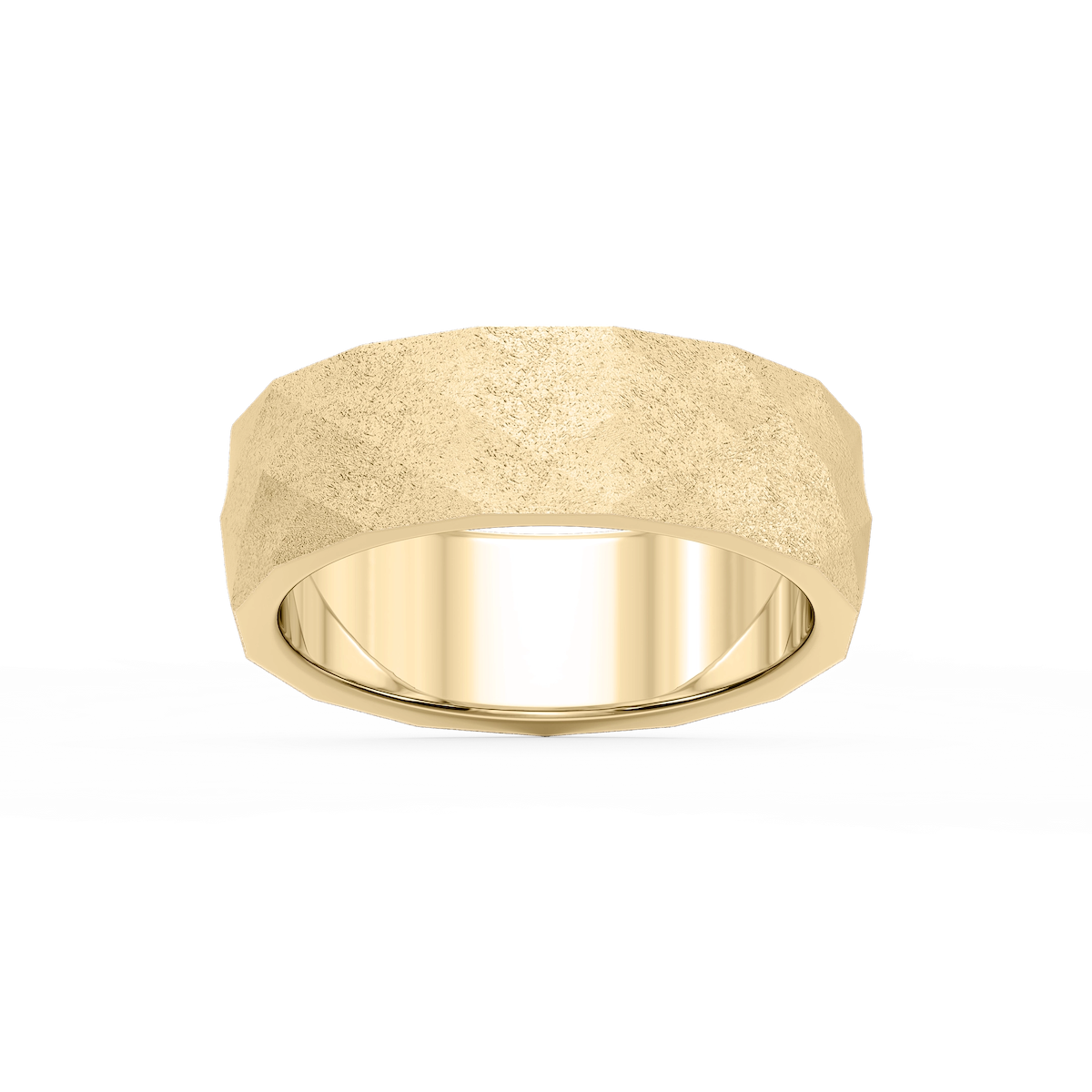 Falcon 6.00mm Faceted Plain Metal Band