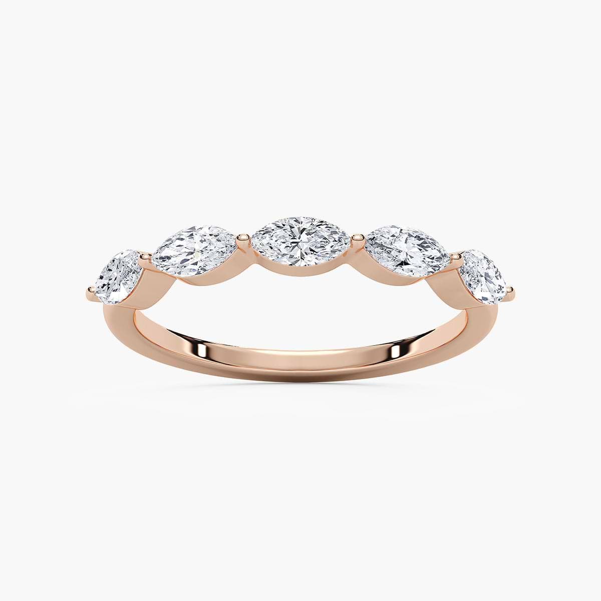 Amir 3/4 ctw Marquise Lab Grown Diamond Shared Prong Wedding Band