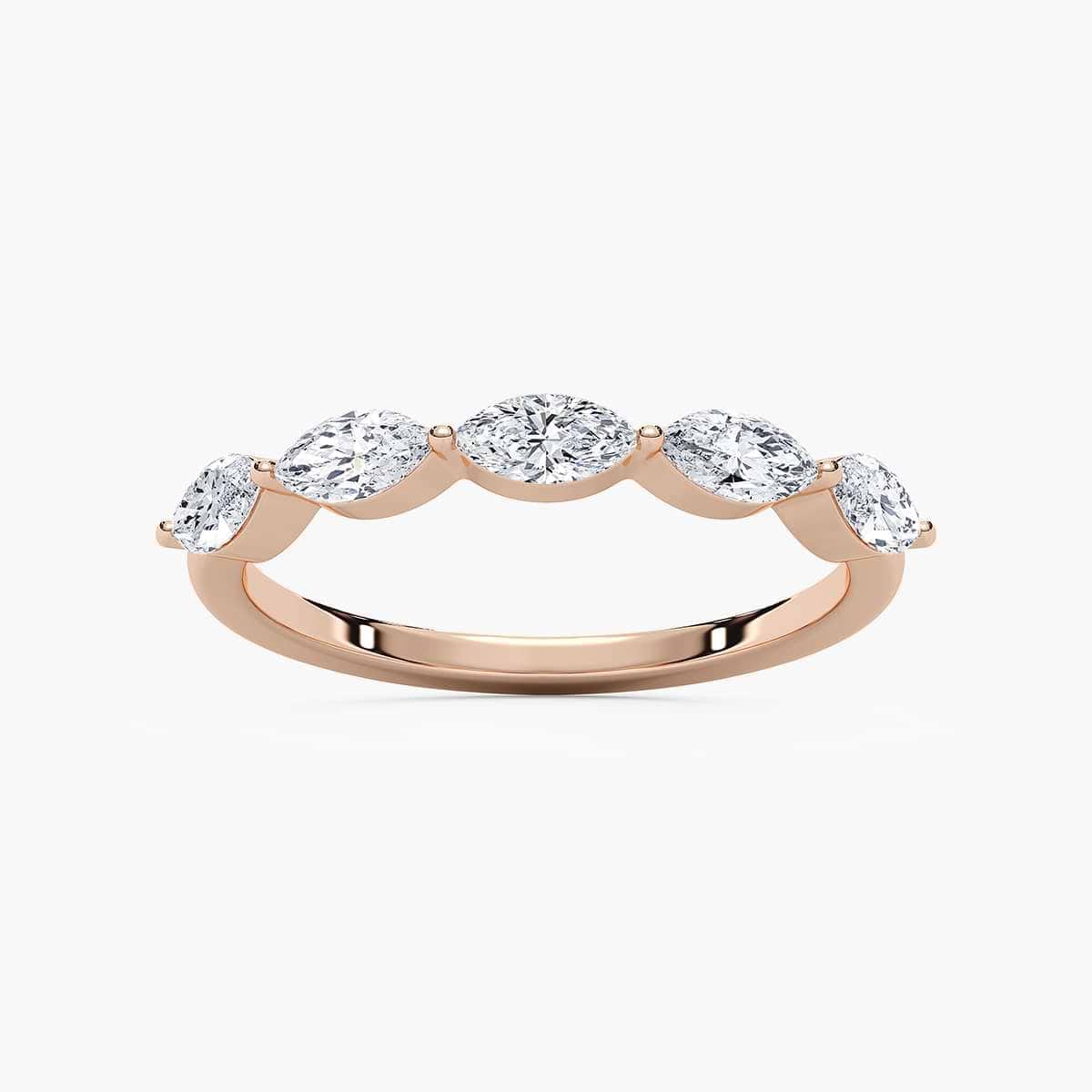 Amir 3/4 ctw Marquise Lab Grown Diamond Shared Prong Wedding Band