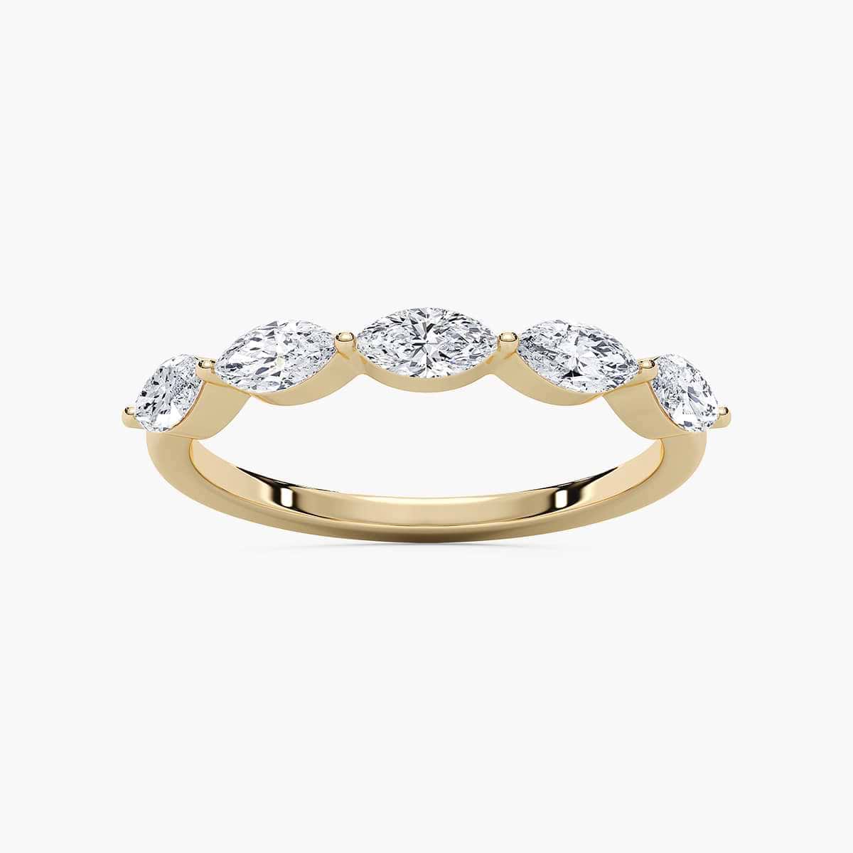 Amir 3/4 ctw Marquise Lab Grown Diamond Shared Prong Wedding Band